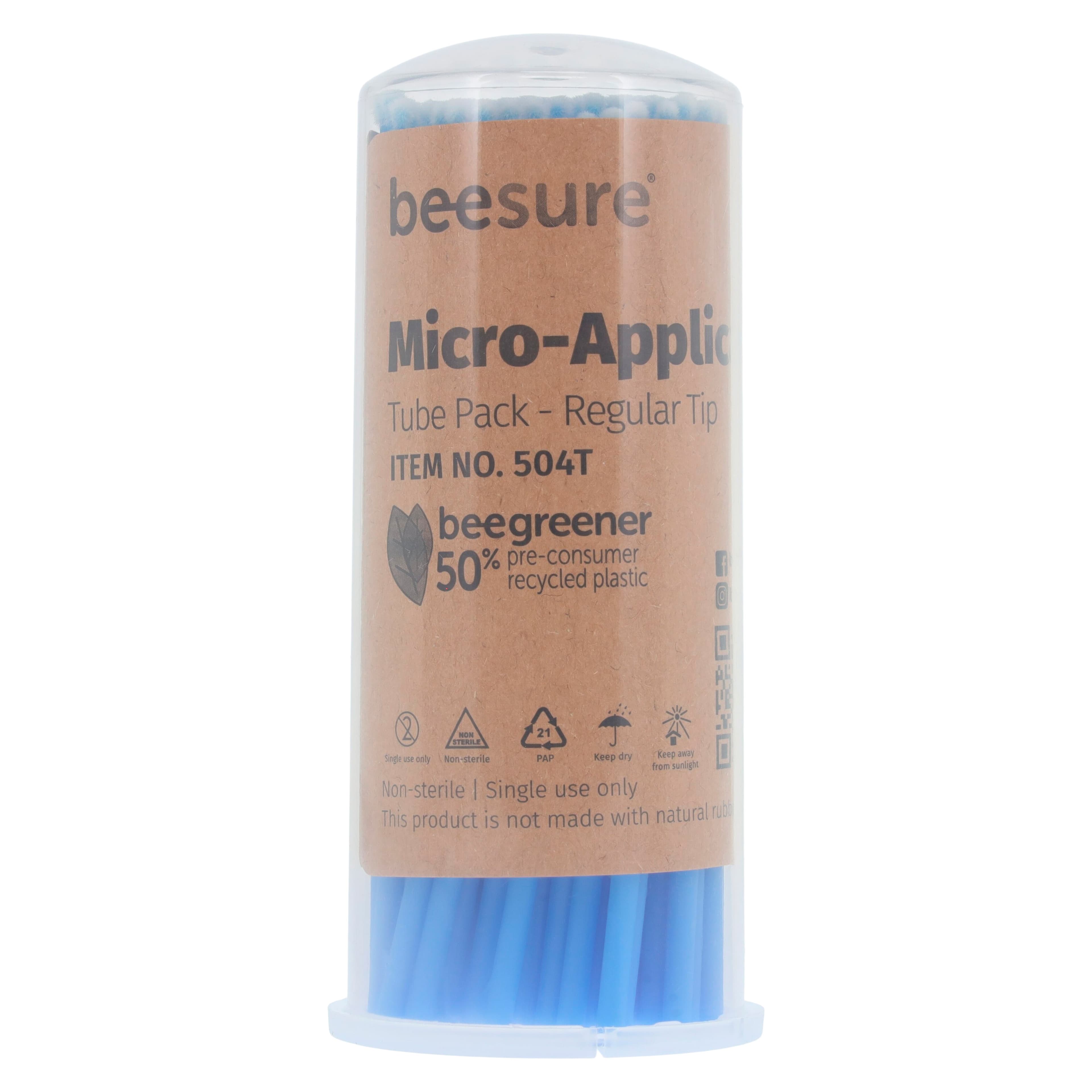 BeeSure® Regular Micro Applicator Tubes, Blue, 2.5mm Tip, 400/Box, BE504T thumbnail 3