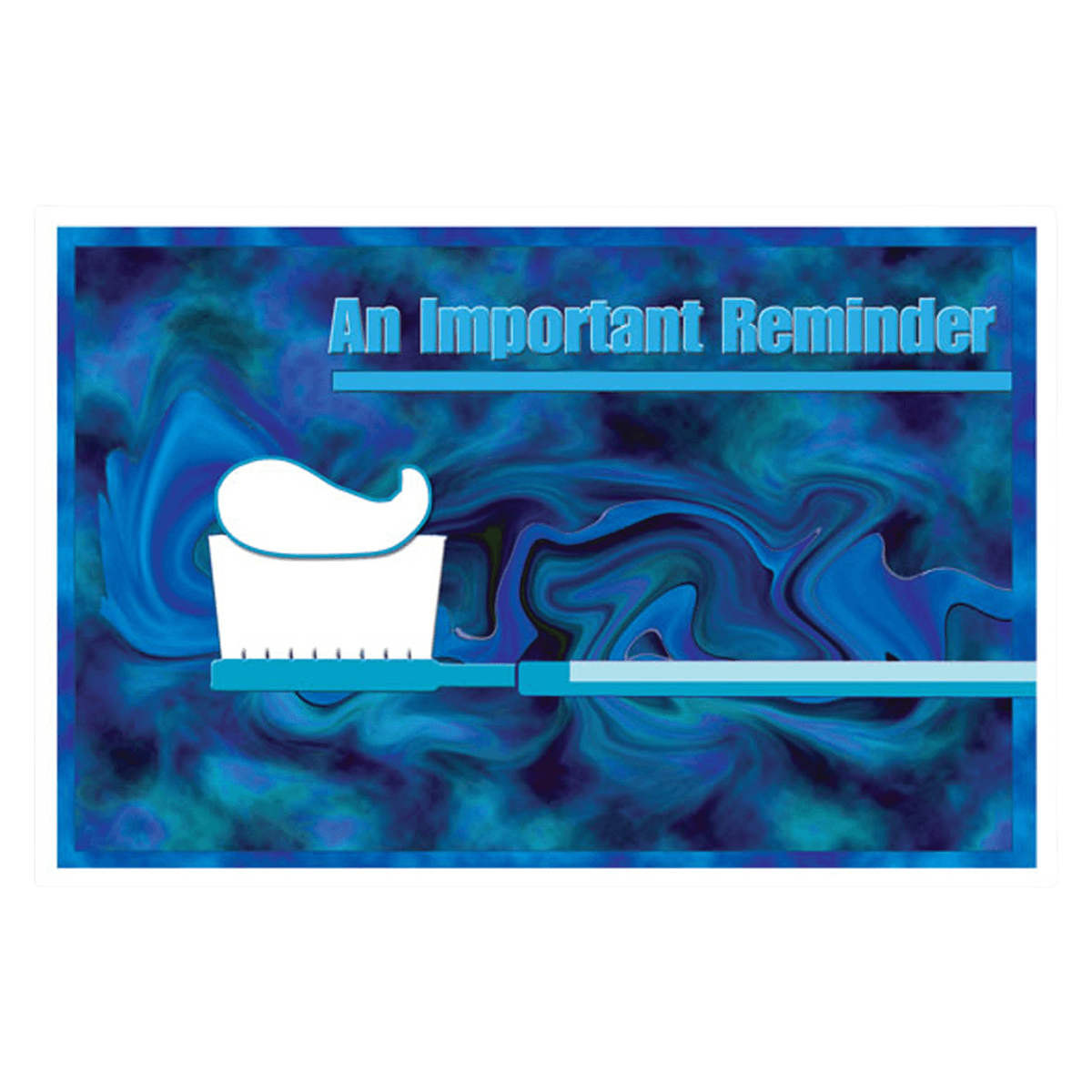 Sherman Specialty Blue Toothbrush 4-Up Recall Postcards, 200/Pkg, RC1410 - 4Up Blue Reminder (200) - Image 1