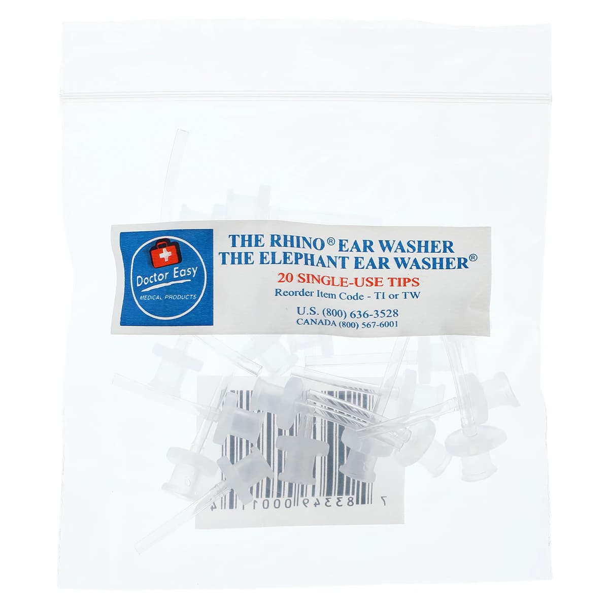 Doctor Easy Disposable Ear Wash Tips, Clear, 20/Bag thumbnail 3