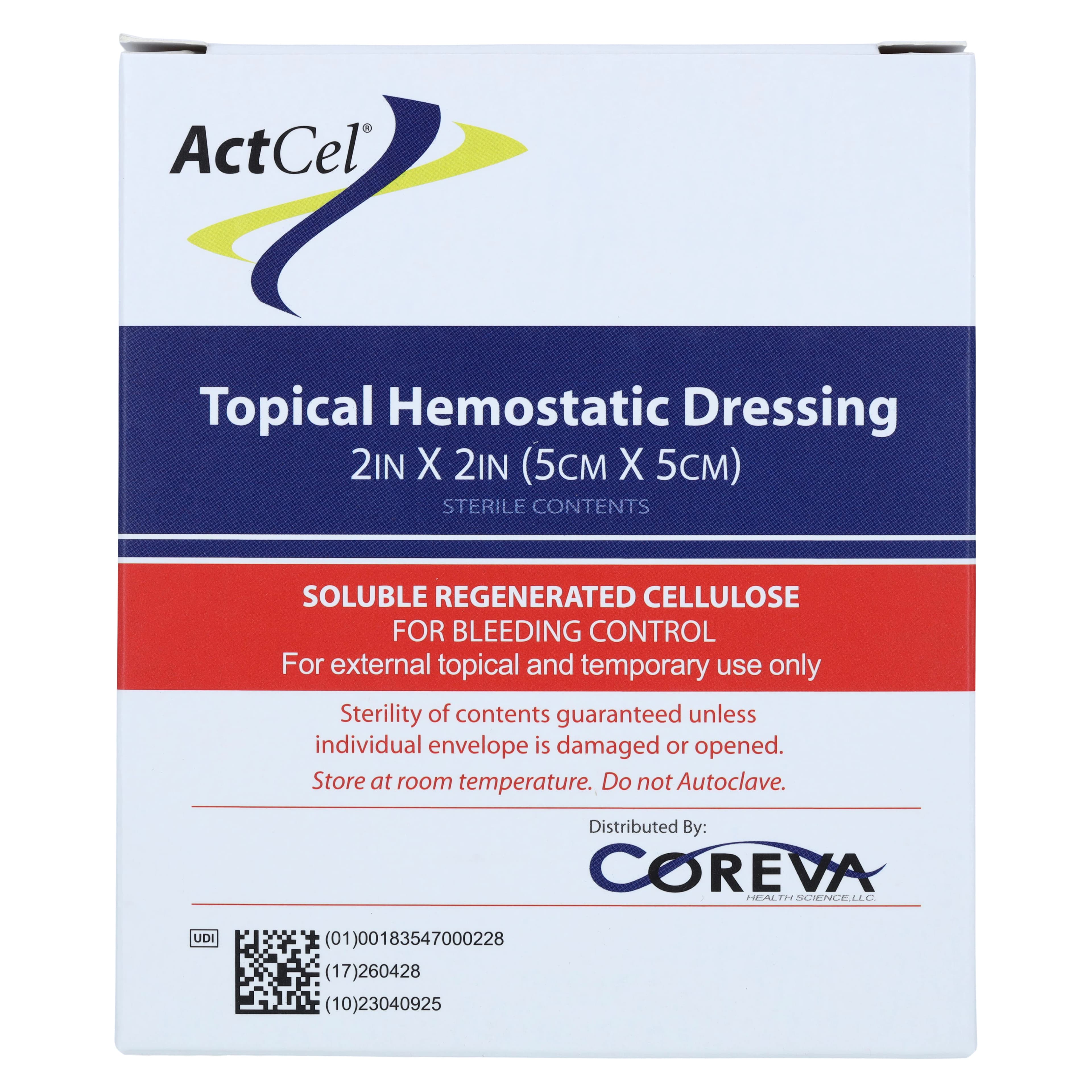 ActCel Hemostatic Gauze 2" x 2", Box of 20, 183547000228 thumbnail 5