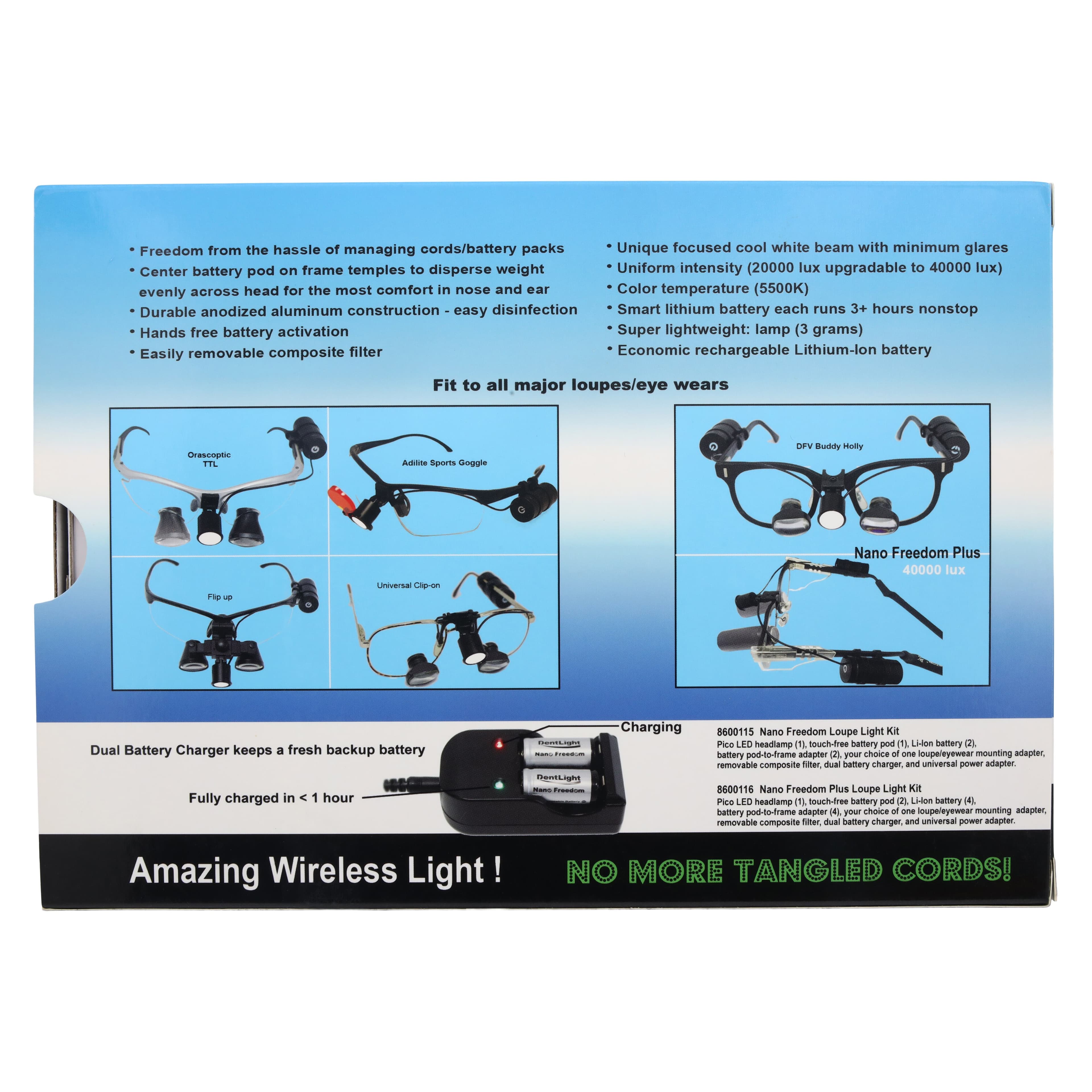DentLight Nano Freedom2 Loupe Light, Touch-Free Wireless LED Headlamp with Rechargeable Li-ion Batteries thumbnail 2