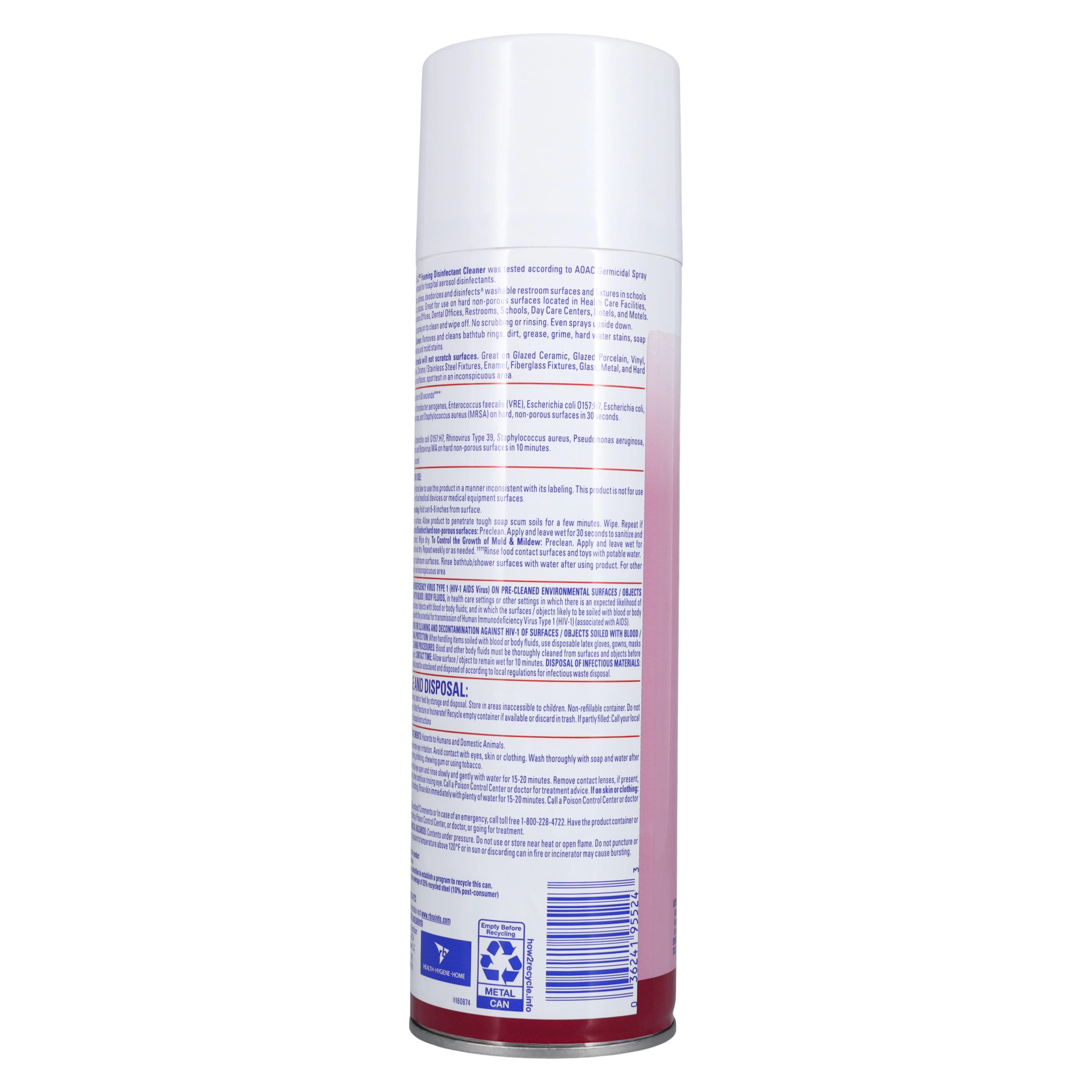 Lysol I.C. Brand Foaming Disinfectant Cleaner, 24 oz Aerosol Can, Fresh Scent thumbnail 3
