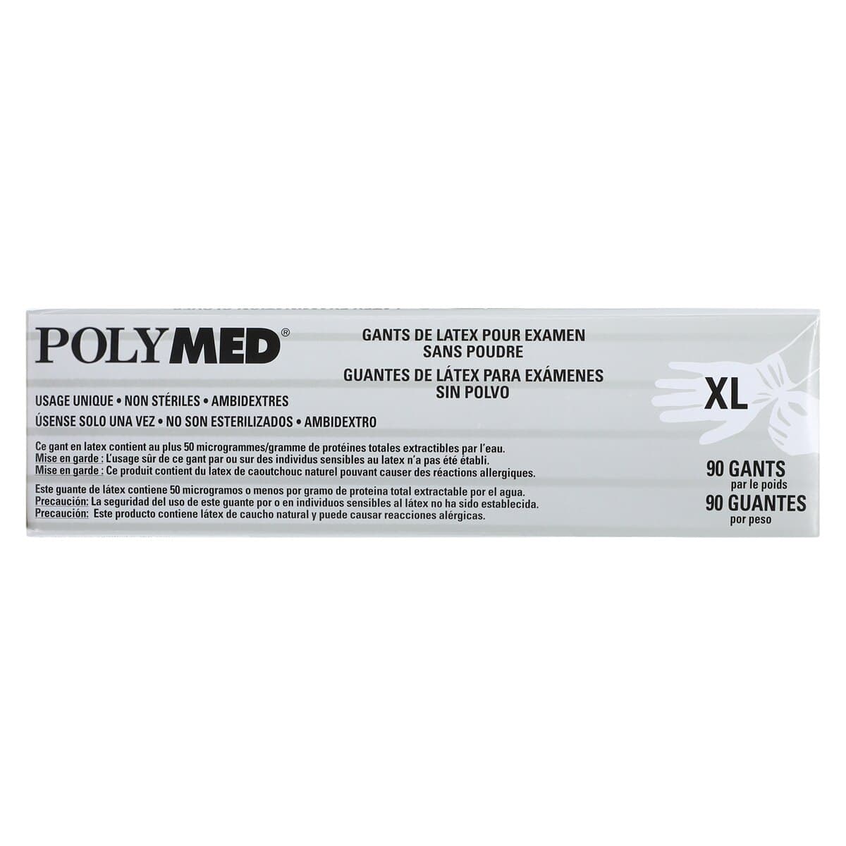 Sempermed Polymed Latex Exam Gloves, Powder-Free, X-Large, 90/Box, PM105 thumbnail 2