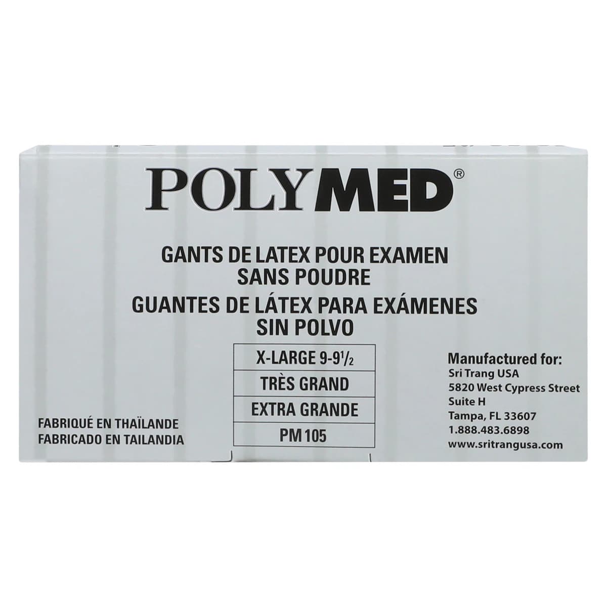 Sempermed Polymed Latex Exam Gloves, Powder-Free, X-Large, 90/Box, PM105 thumbnail 4