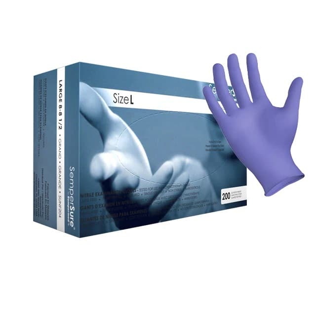 SemperSure Tender Touch Nitrile Exam Gloves, Powder Free, Non-Sterile, Small, Purple, 200/Box thumbnail 2