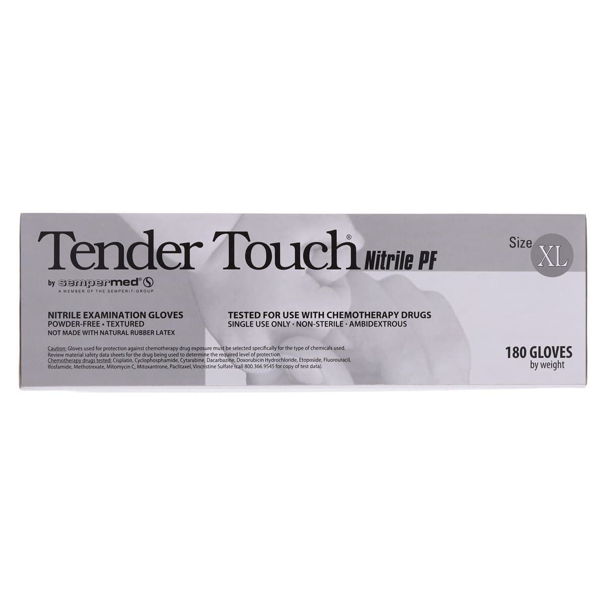 Sempermed Tender Touch Nitrile Exam Gloves, Powder-Free, Textured Fingertips, X-Large, Violet, 180/Box, TTNF205 thumbnail 5