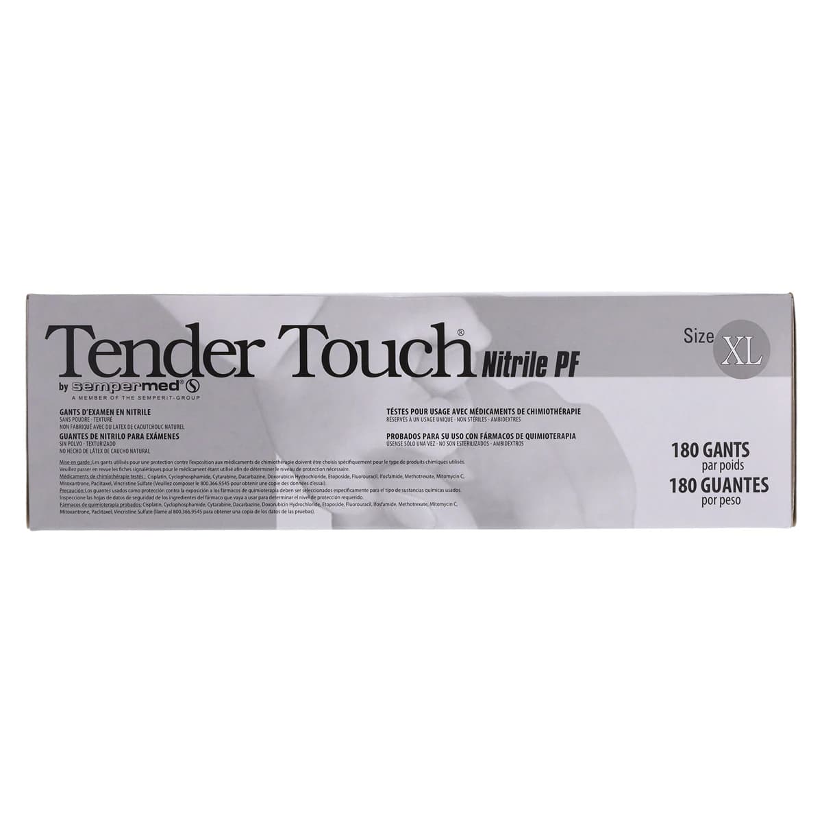 Sempermed Tender Touch Nitrile Exam Gloves, Powder-Free, Textured Fingertips, X-Large, Violet, 180/Box, TTNF205 thumbnail 6
