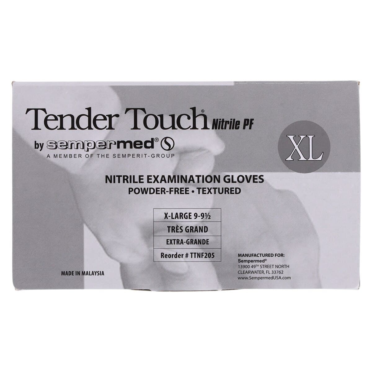 Sempermed Tender Touch Nitrile Exam Gloves, Powder-Free, Textured Fingertips, X-Large, Violet, 180/Box, TTNF205 thumbnail 7