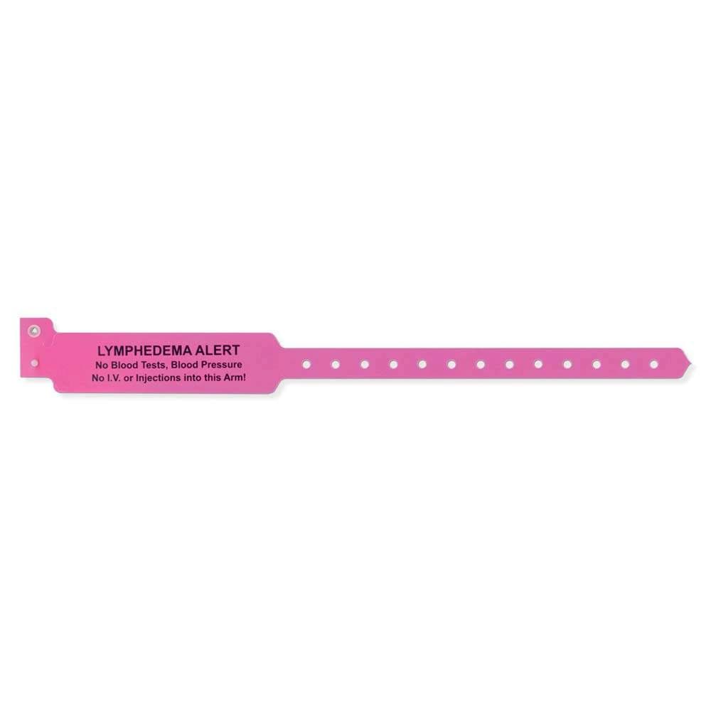 Sentry SuperBand Alert Wristband, Polyester, Permanent Snap, Pre-Printed, Adult, Pink, 11-1/2", Disposable, 250/Box - Wristband Identification Pink - Image 1