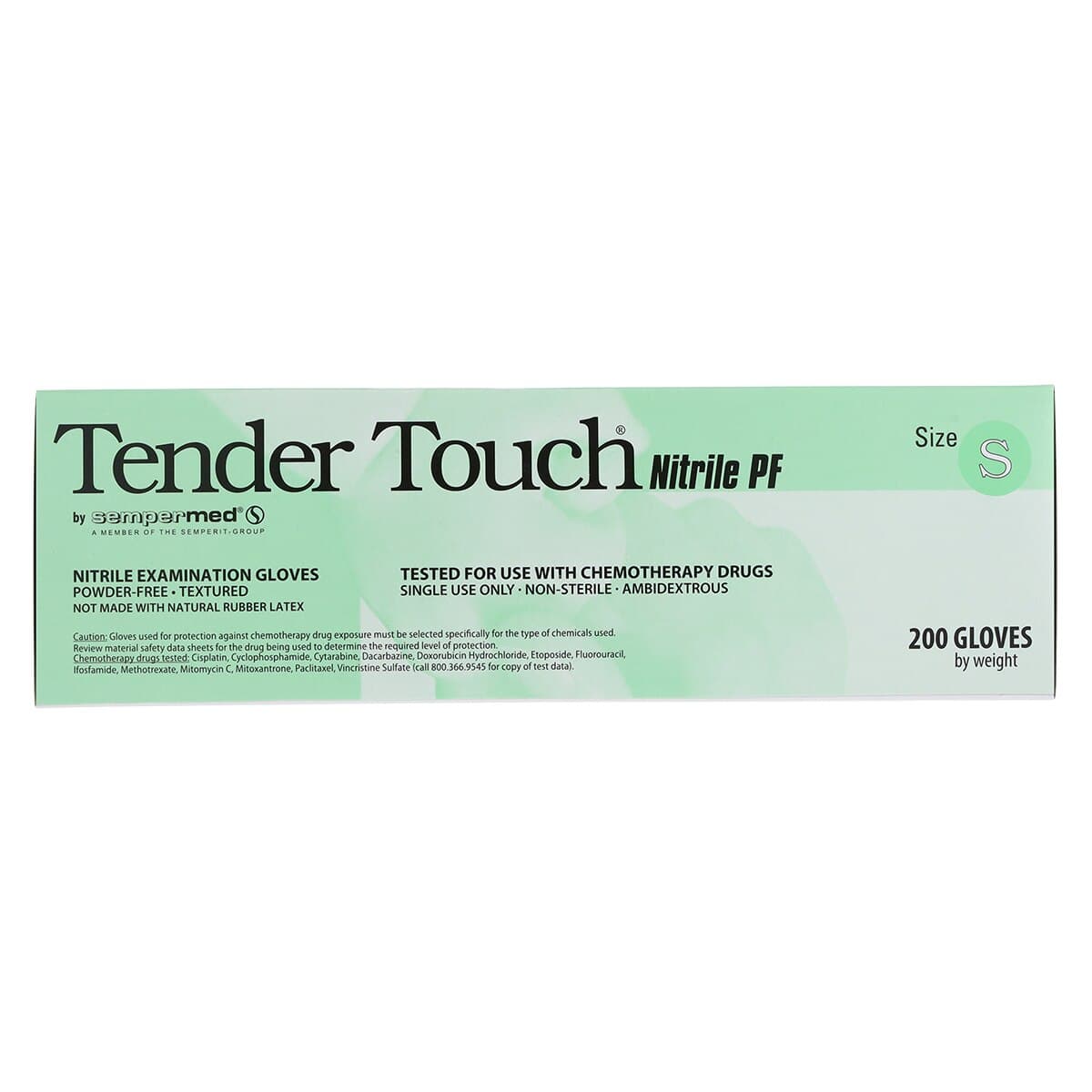 Sempermed Tender Touch Nitrile Exam Gloves, Small, Powder-Free, Textured Fingertips, Violet, 200/Box, TTNF202 thumbnail 5