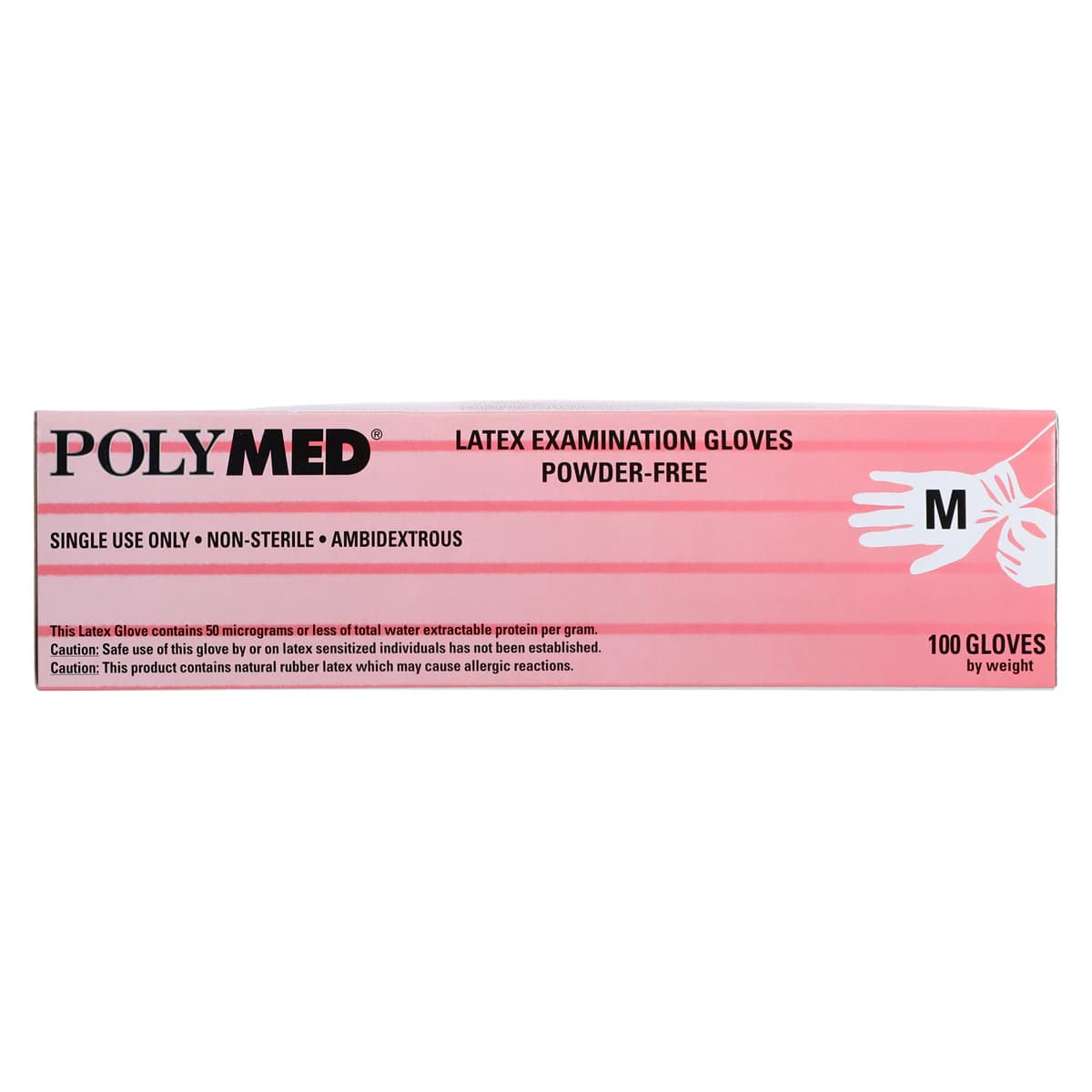 Sempermed Polymed Powder-Free Latex Exam Gloves, Medium, 100/Box, PM103 thumbnail 3