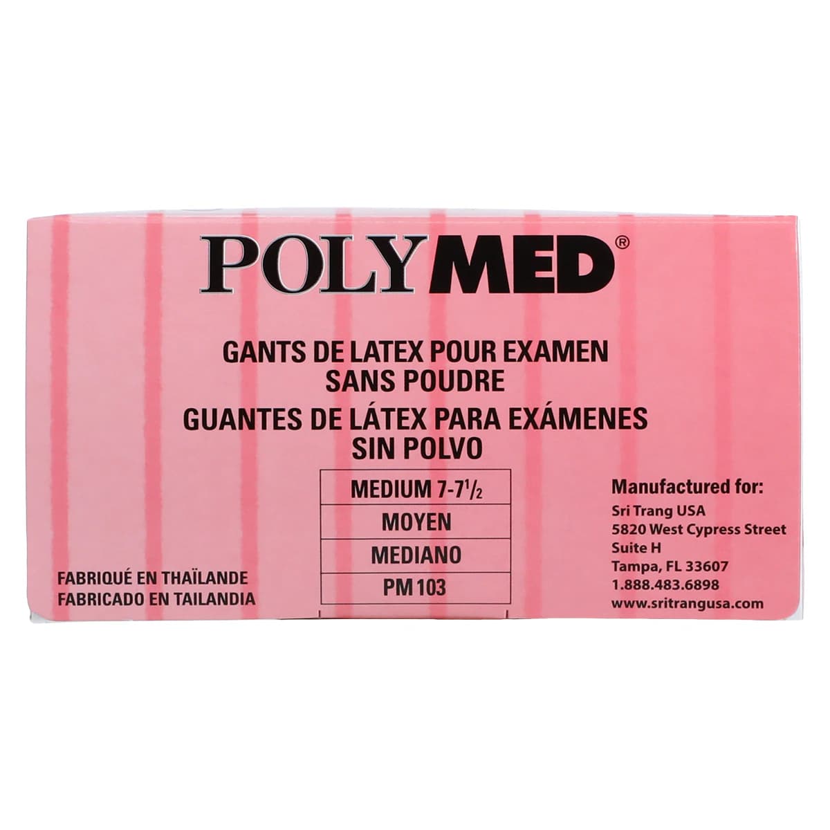 Sempermed Polymed Powder-Free Latex Exam Gloves, Medium, 100/Box, PM103 thumbnail 4