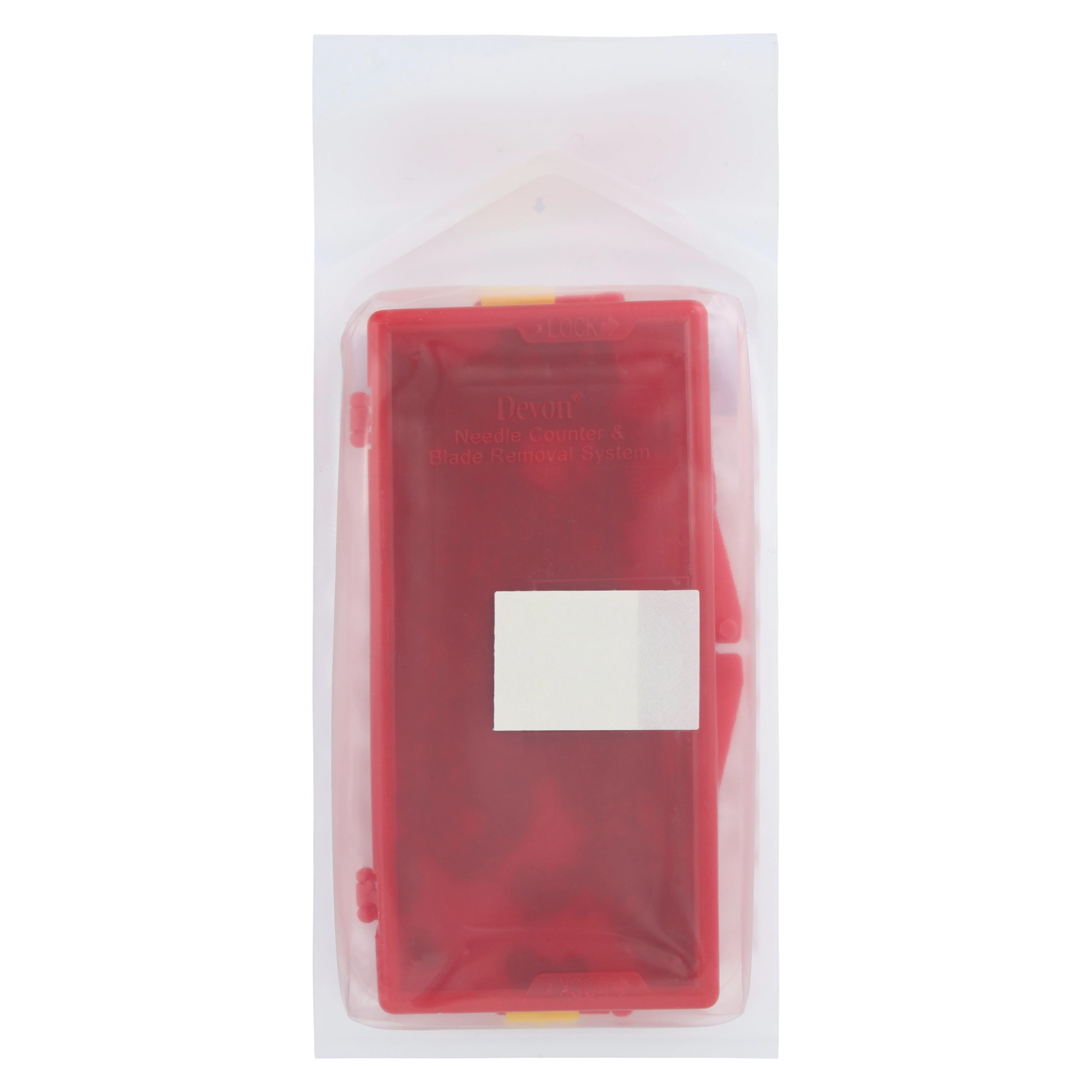 Cardinal Devon Needle Counter Foam Block with Magnet, BOXLOCKS, Red, Sterile, 12/Box thumbnail 3