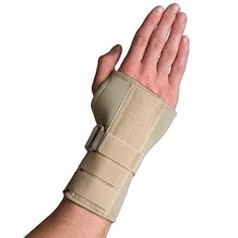 Thermoskin Carpal Tunnel Brace Wrist with Dorsal Stay, Left, Small (5.5-6.25"), Neoprene/Nylon/Polyester - Brace Wrist w/Dor Stay Left - Image 1