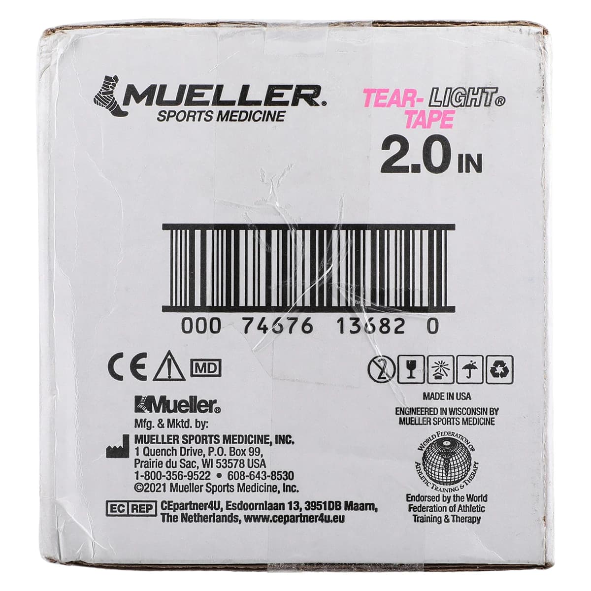 Mueller Tear-Light Athletic Tape, Elastic, Pink, 2" x 7.5 yd, 24/Case thumbnail 4