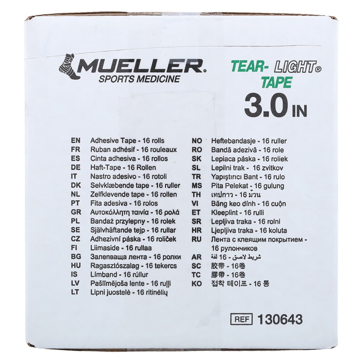 Mueller Tear-Light Elastic Athletic Tape, 3" x 7.5 yd, Black, Non-Sterile, 16/Case thumbnail 4