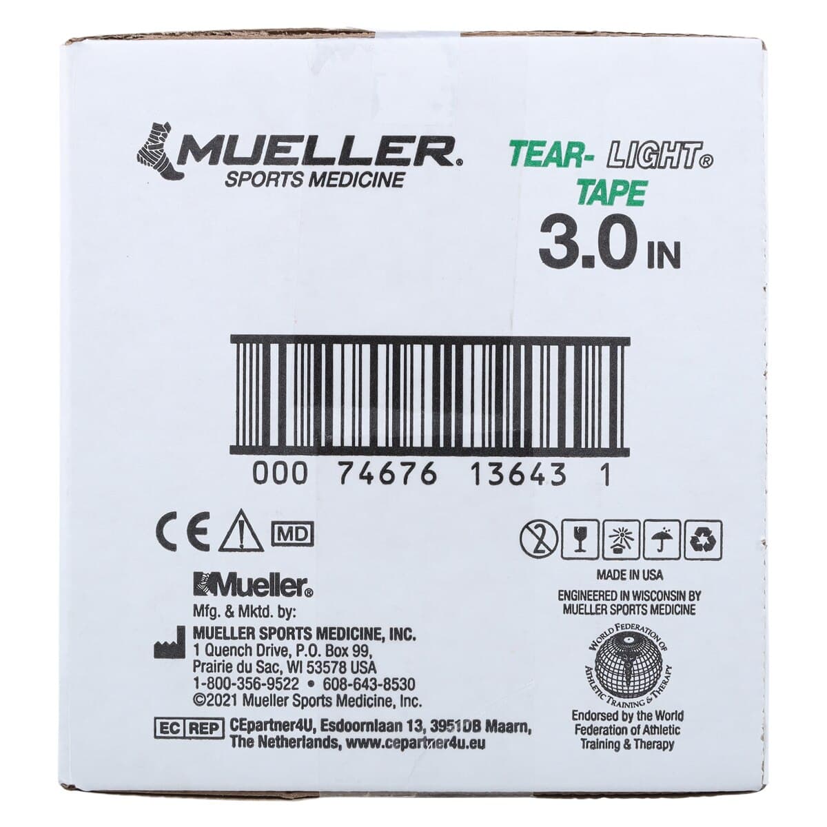 Mueller Tear-Light Elastic Athletic Tape, 3" x 7.5 yd, Black, Non-Sterile, 16/Case thumbnail 5