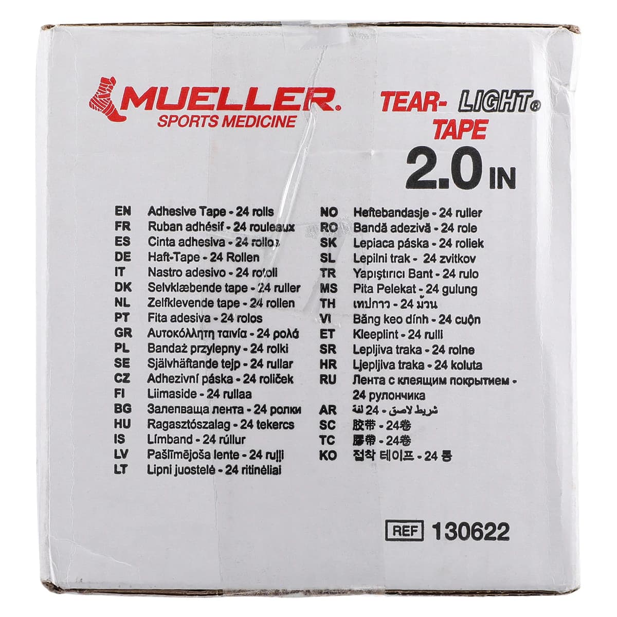 Mueller Tear-Light Elastic Athletic Tape, 2" x 5 yd, White, Non-Sterile, Latex-Free, 24/Case thumbnail 4