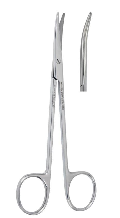 Miltex Vantage Metzenbaum Scissors, Curved, 7" Stainless Steel, Each - Scissor Metzenbaum Vant- - Image 1