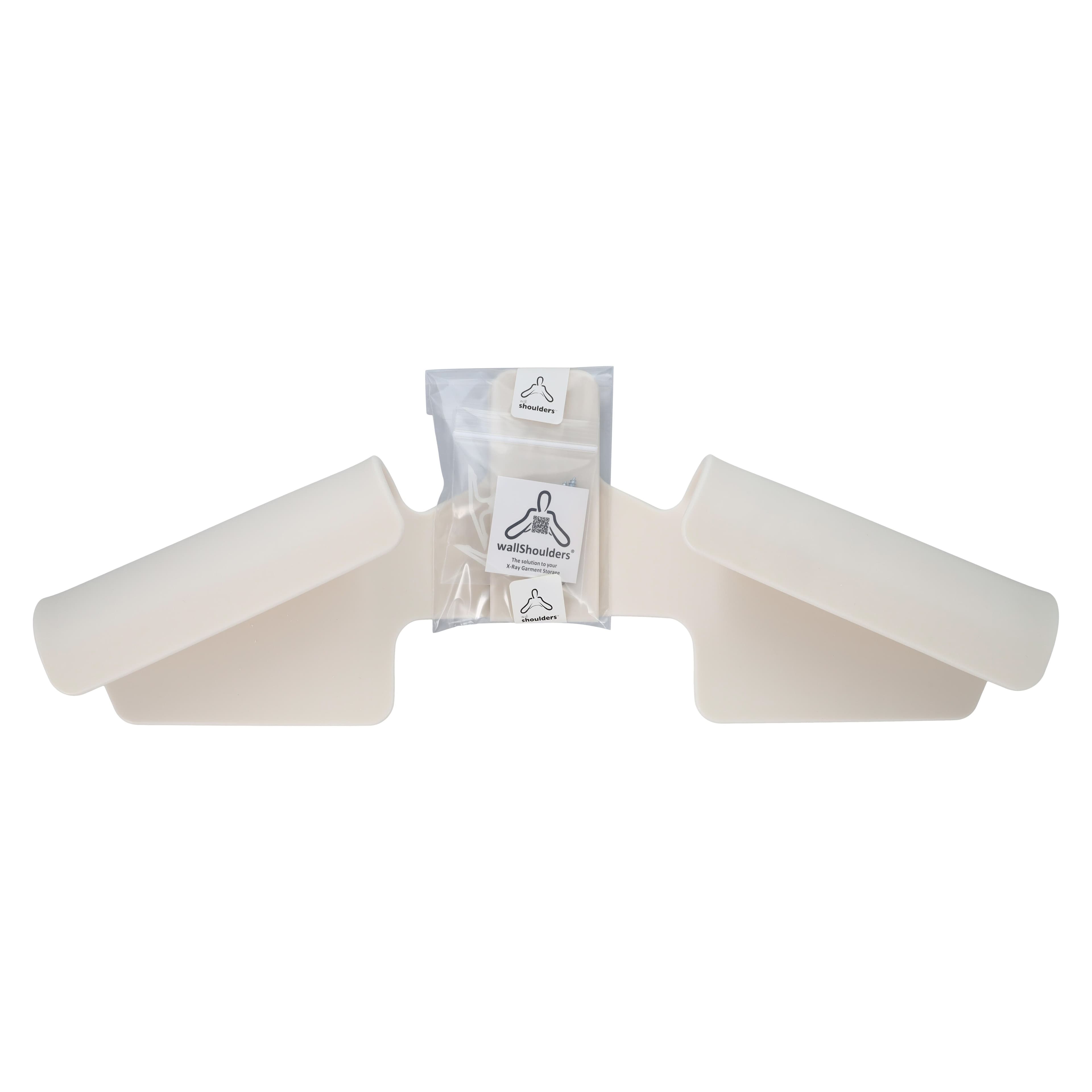 wallShoulders 3130 X-ray Apron Hanger, Panoramic Full Front and Back Shoulder Style, Bisque, WS3130B thumbnail 2