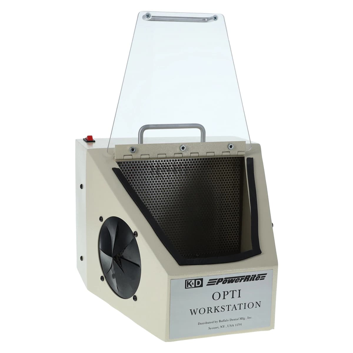 Buffalo Dental Opti Workstation with Suction and Light, 120V AC, 11"W x 12"D x 8.5"H, Model 36560 thumbnail 3