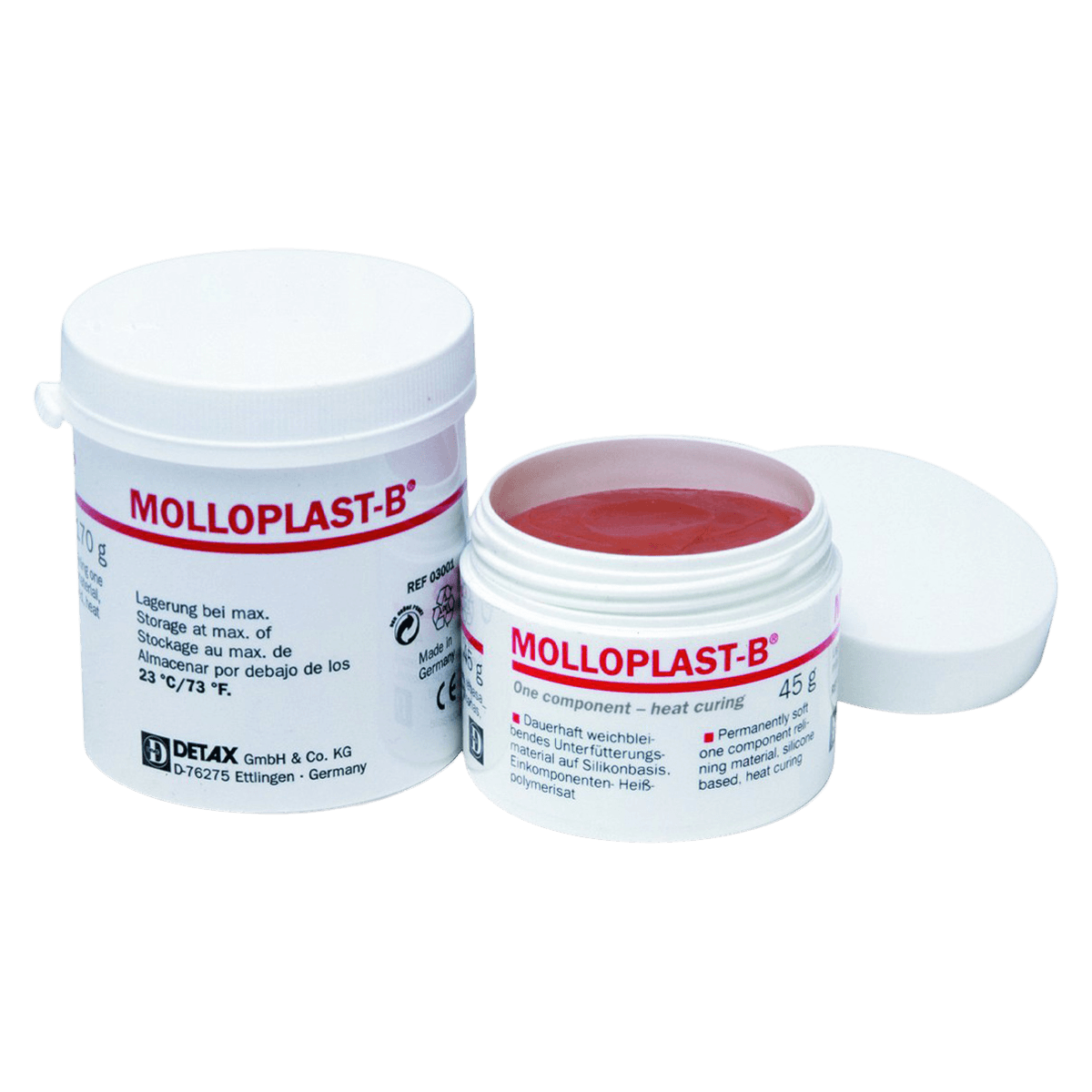 Molloplast-B Soft Reline Material, Heat-Cured Silicone, 170 g Jar, 62310 thumbnail 2