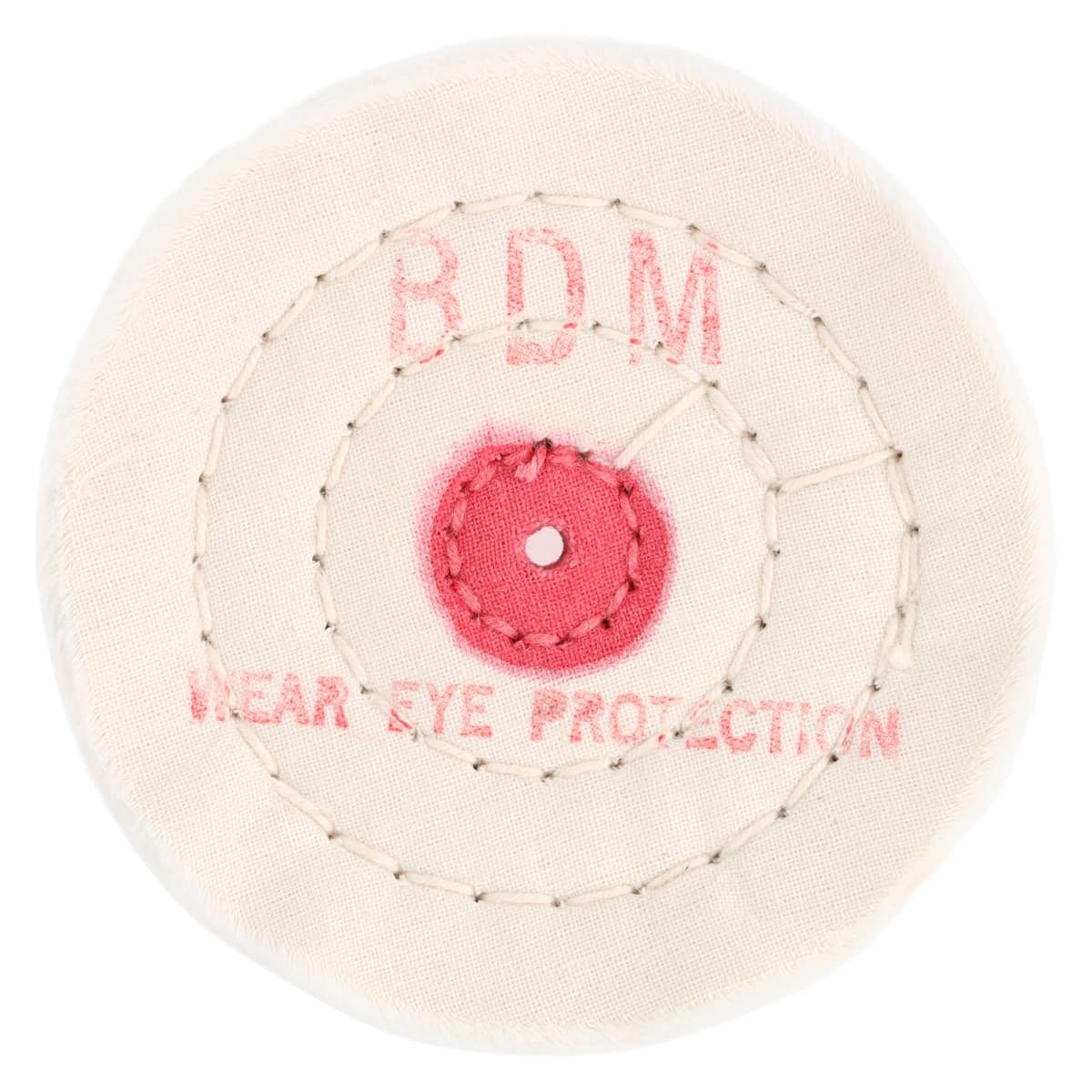 Buffalo Dental Muslin Buff Wheel, 4" x 42-Ply, Center Hole for Tapered Chuck, 1/Pk, 08030 - Muslin Buff Wheels, 42-Ply, 4", 1/Pk - Image 1