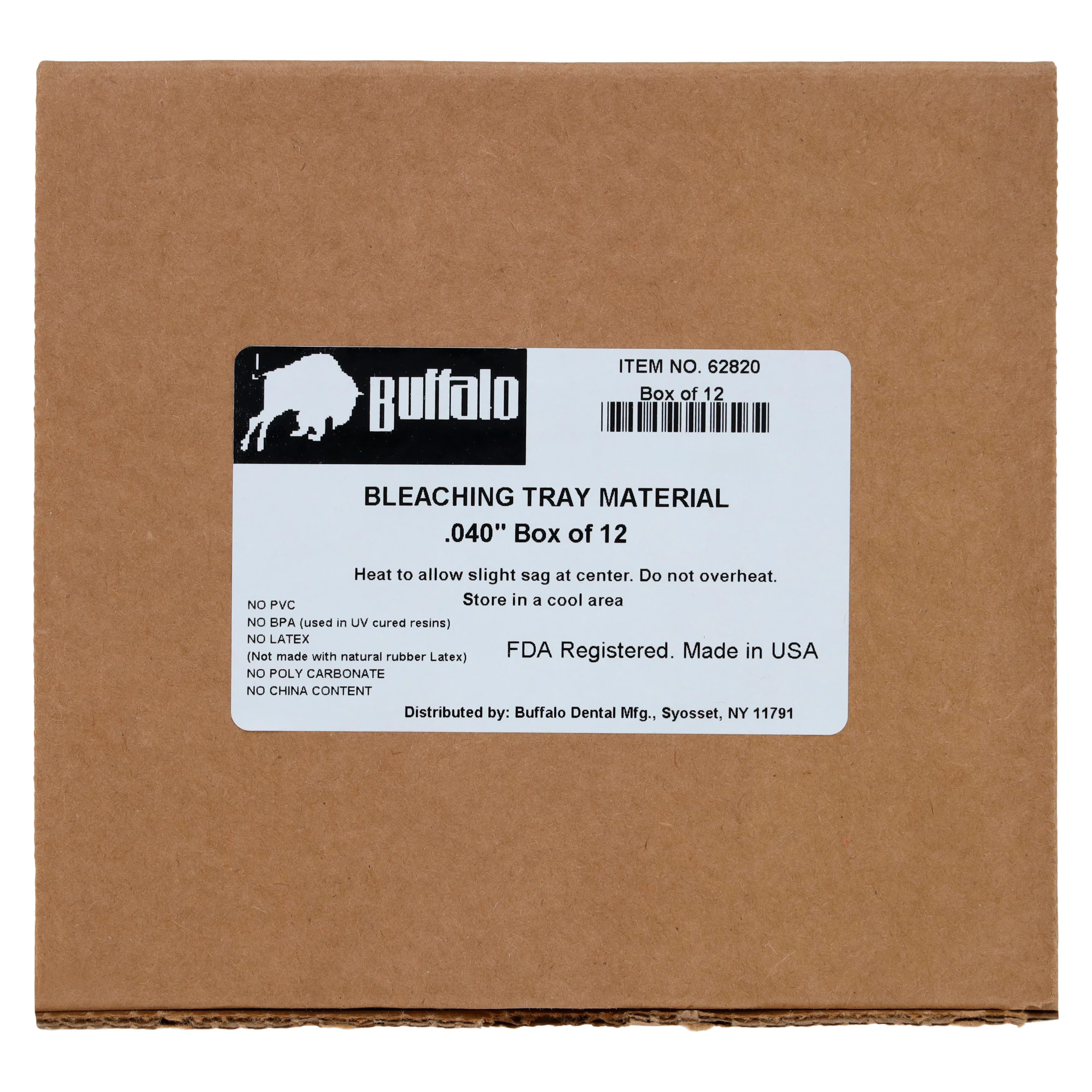 Buffalo Dental Clear Tray Mat 0.040" EVA Vacuum Forming Sheets, 5" x 5", 12/Pack, LA205 thumbnail 2
