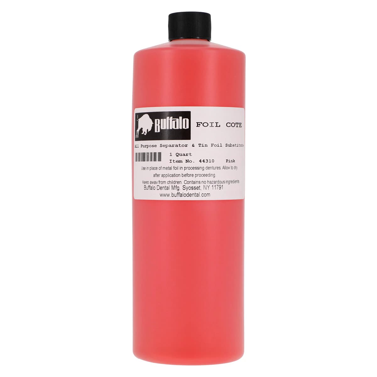 Buffalo Dental Foil Cote Liquid Separator, Pink Alginate, 1 Quart Bottle, 44310 - Foil Cote Liquid Separator, 1 Qt, 1/Pk, 44310 - Image 1