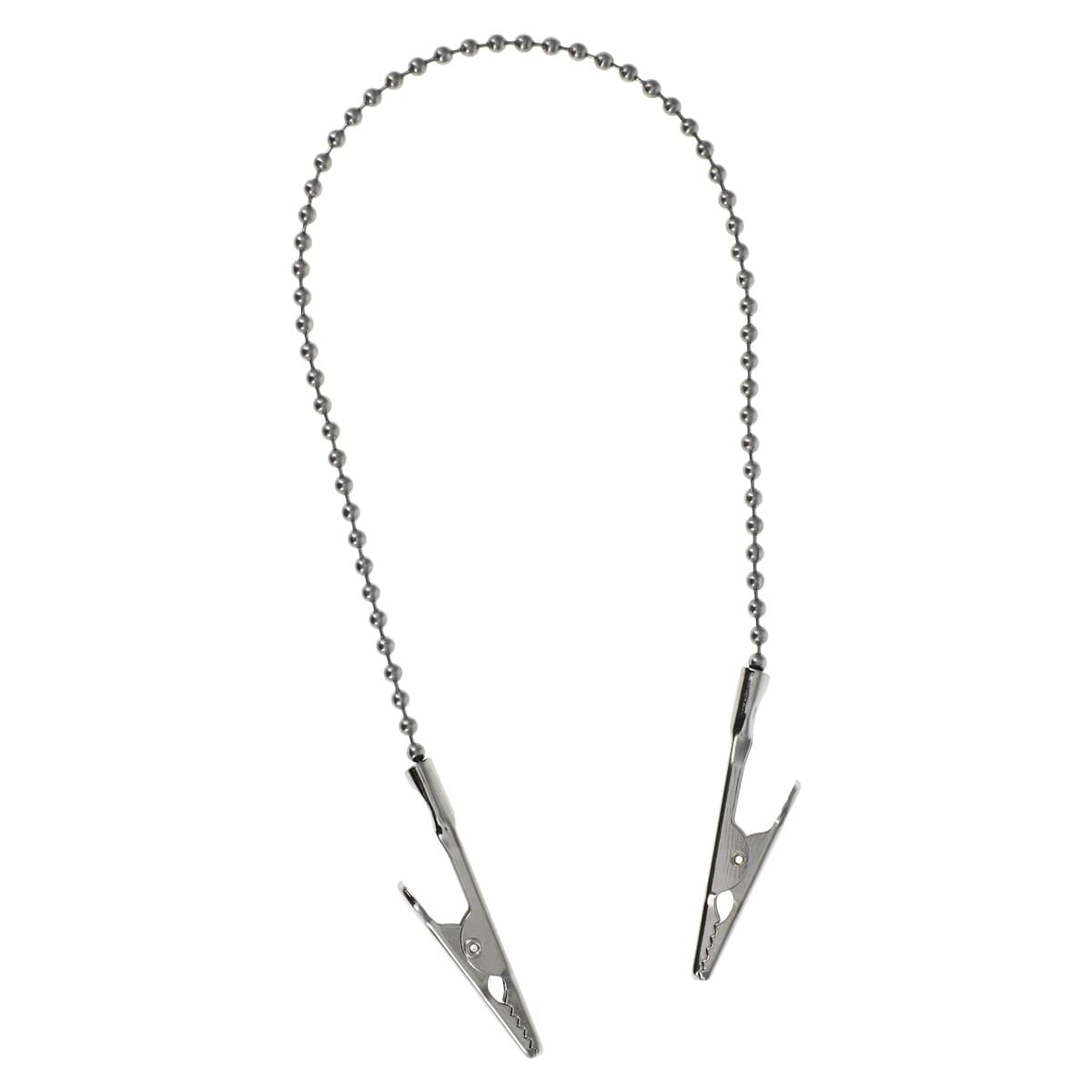 Buffalo Dental Napkin Holder (Bib Clip), Nickel-Plated, Alligator Clip with Metal Chain, 10.25 inch, Autoclavable, 12/Pkg, #51451 thumbnail 2