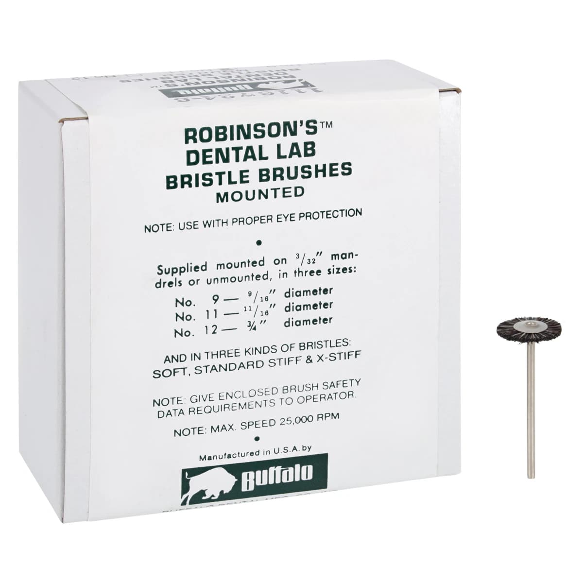 Buffalo Dental Abbott-Robinson #11 Soft HP Bristle Brushes, Brown, 144/Pkg, 06064 thumbnail 3