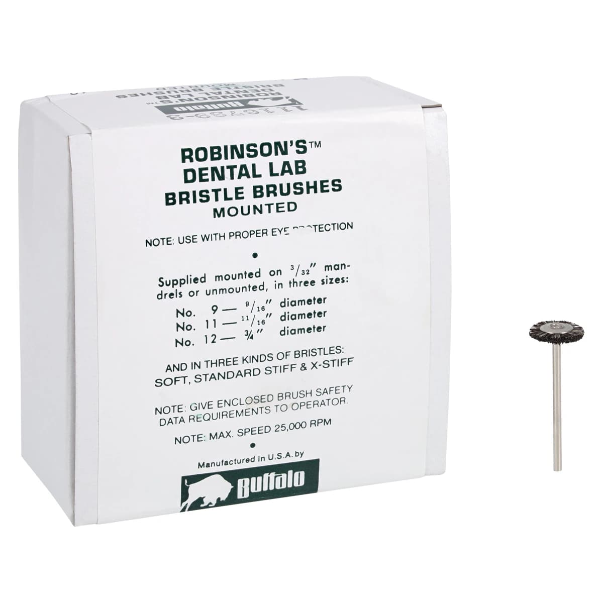 Buffalo Dental Abbott-Robinson #9 Soft HP Bristle Brushes, Brown, 144/Pkg, 05994 thumbnail 2