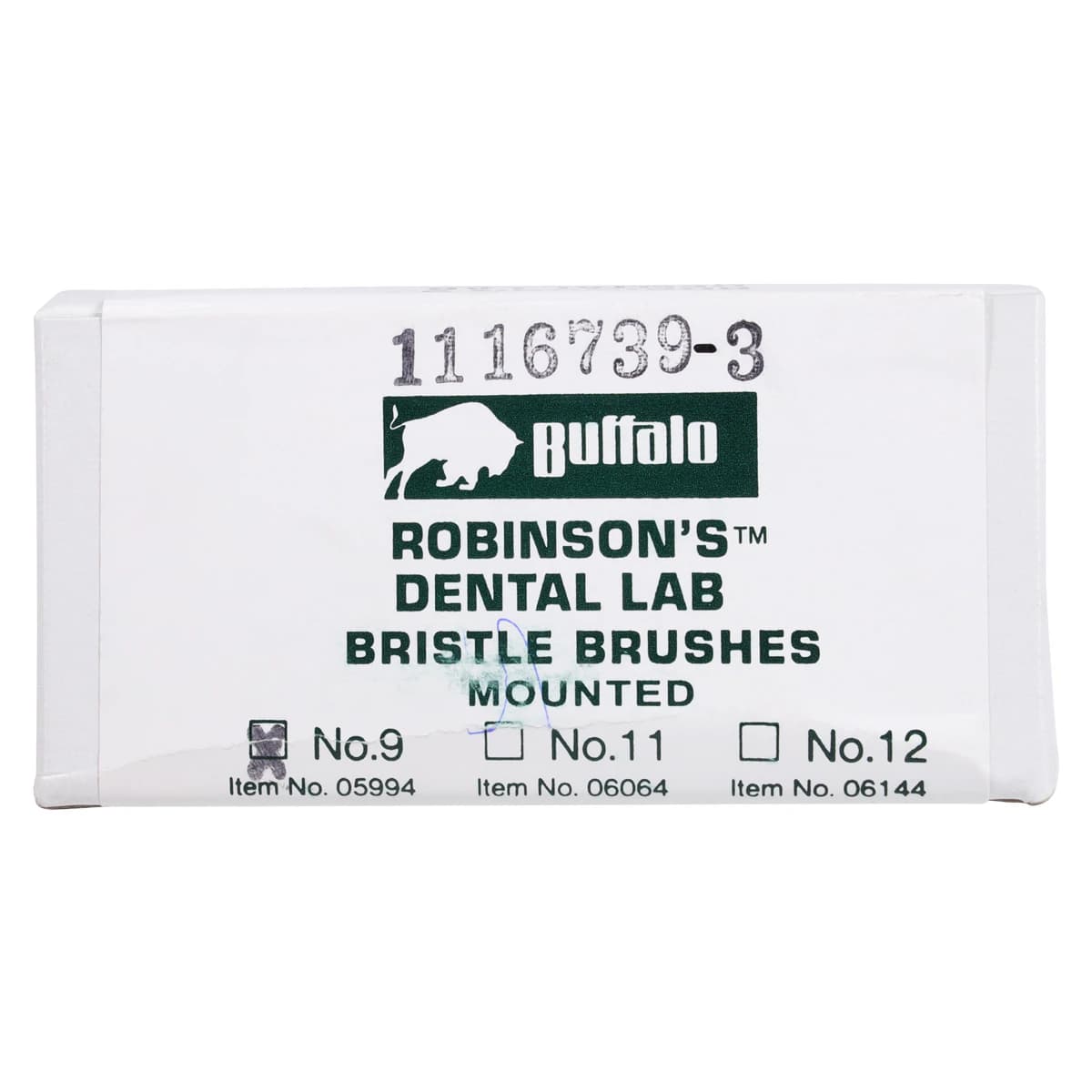 Buffalo Dental Abbott-Robinson #9 Soft HP Bristle Brushes, Brown, 144/Pkg, 05994 thumbnail 4