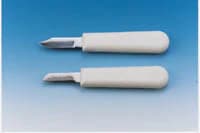 Buffalo Dental #6A Autoclavable Lab Plaster Knife, White Plastic Handle, 1-1/2" Carbon Steel Blade, 1 Each, 65570 - #6A Autoclavable White 1 1/2" Blade 65570 - Image 1