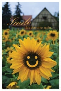 Recall Card Sunflower Smile, Laser 4-Up, 8.5 in x 11 in, 200/Package - Recall Card Sunflower Smile - Image 1