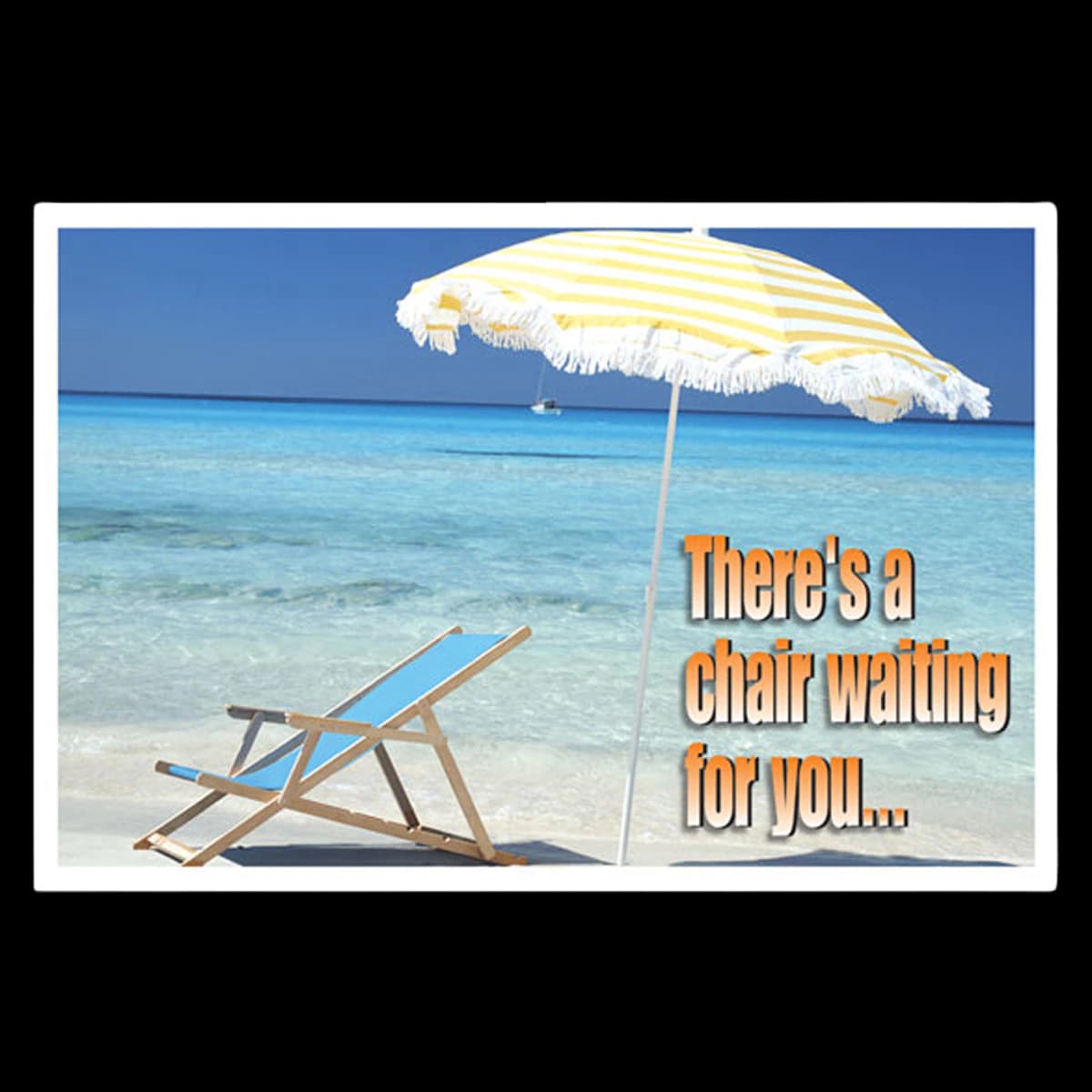 Beach Chair 4-Up Recall Cards, 8.5" x 11", 200/Pkg, RC0056 - Beach Chair - 4Up (200) - Image 1