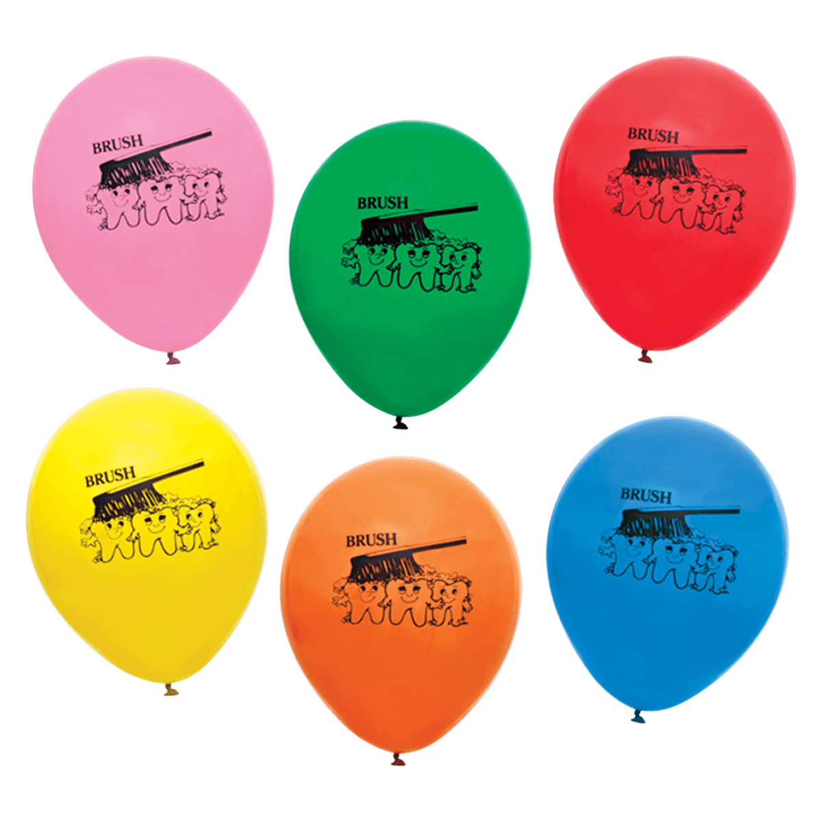 Brush Balloons, Assorted Colors, 9 in, 250/Package - Ballons-Nonperson Brush - Image 1