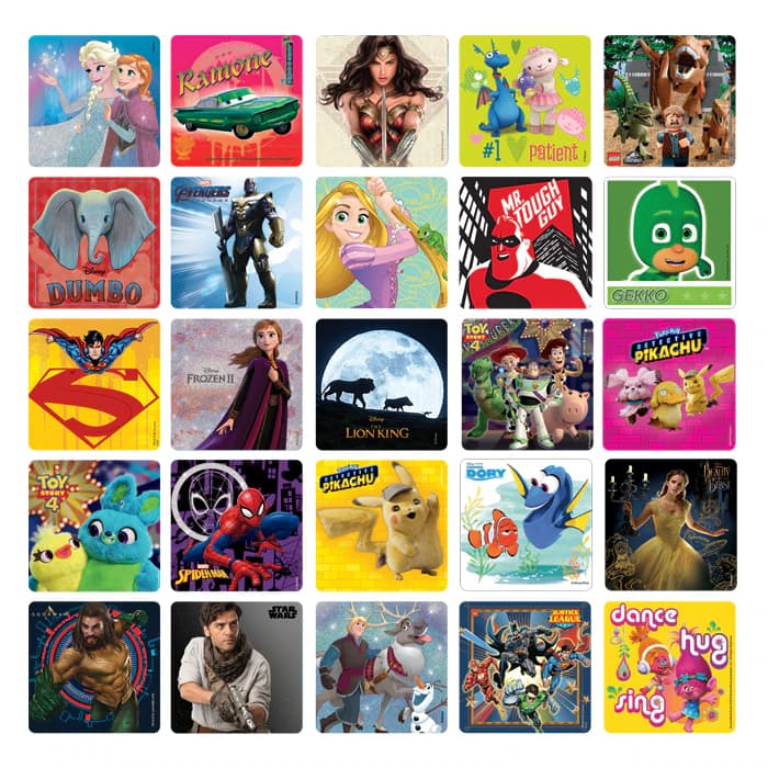 Licensed Character Sticker Assortment, 2.5 in, 2500/Package - Sticker Licensed Assortment - Image 1