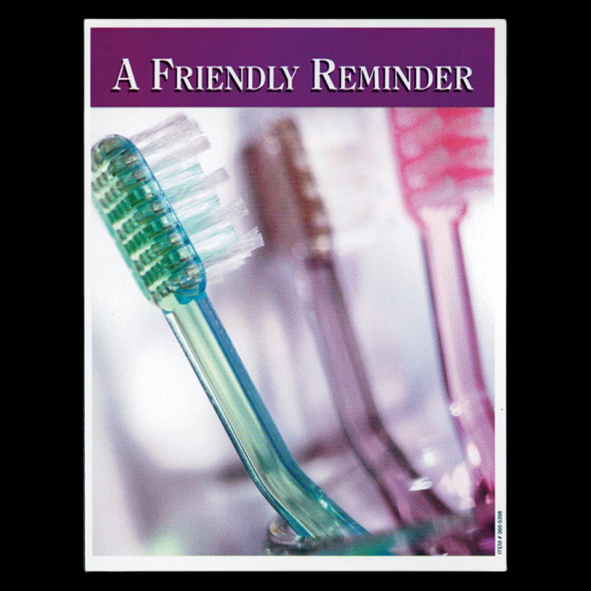 Sherman Specialty Toothbrush 4-Up Recall Cards, Friendly Brush Design, 8.5" x 11", 200/Pack - -Toothbrushes - 4-Up (200) - Image 1