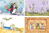 Recall Card Animal Assortment, Laser 4-Up, 8.5 in x 11 in, 200/Package - Recall Card Animal Assortment - Image 1