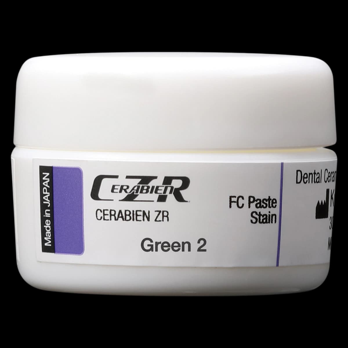 Cerabien ZR FC Paste Stain, Green 2, 3 g Jar - CERABIEN™ ZR FC Paste Stain, 3 g Jar - Green 2 - Image 1