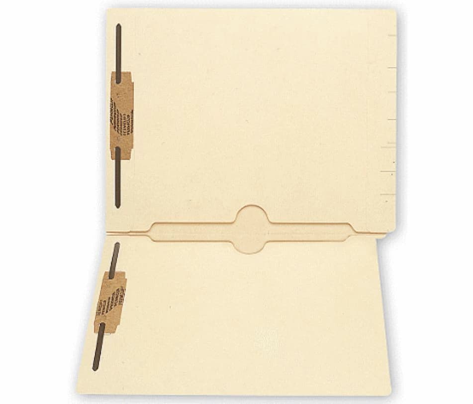 Folder Double Inside Pocket ET, End Tab Manila, 11pt, 2-Full Pocket, 2-Fastener, 50/Box - Folder Double Inside Pocket ET - Image 1