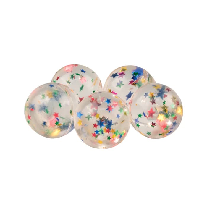 Sherman Specialty Star Super Ball Mix, 32mm, Assorted Red/Blue/Green/Gold, 100/Bag, ST32 - 32mm Star Super Ball Mix Pack of 100 - Image 1