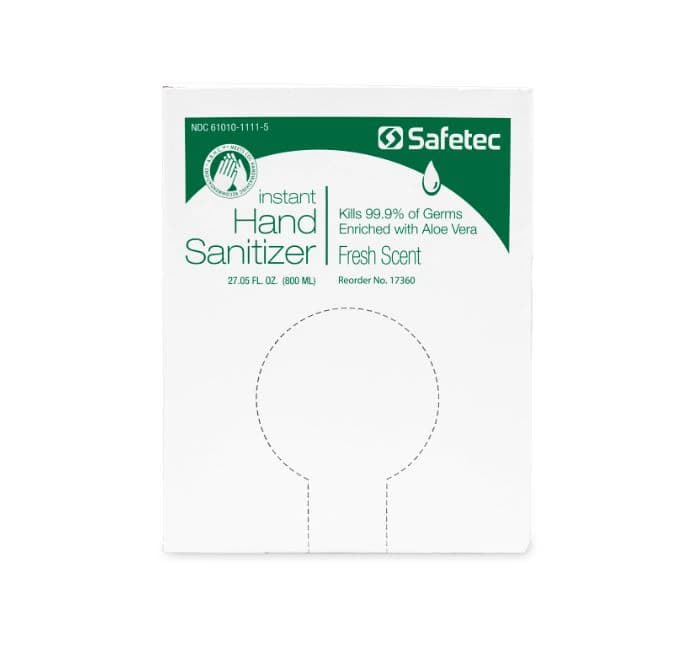 Safetec Bio-Hand Gel Sanitizer Refill, 800 mL, Fresh Scent, 66.5% Ethyl Alcohol, 12/Case - Biohand Cleaner Refill 800mL - Image 1