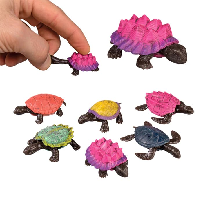 2" Stretch Turtles Assorted Colors, Pack of 48, Sherman Specialty - 2" Stretch Turtles Asst (48) - Image 1