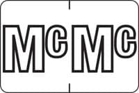 Sycom "Mc" End-Tab Labels, 1"x1.5", 500/Roll - Sycom "Mc" End-Tab Labels - Image 1