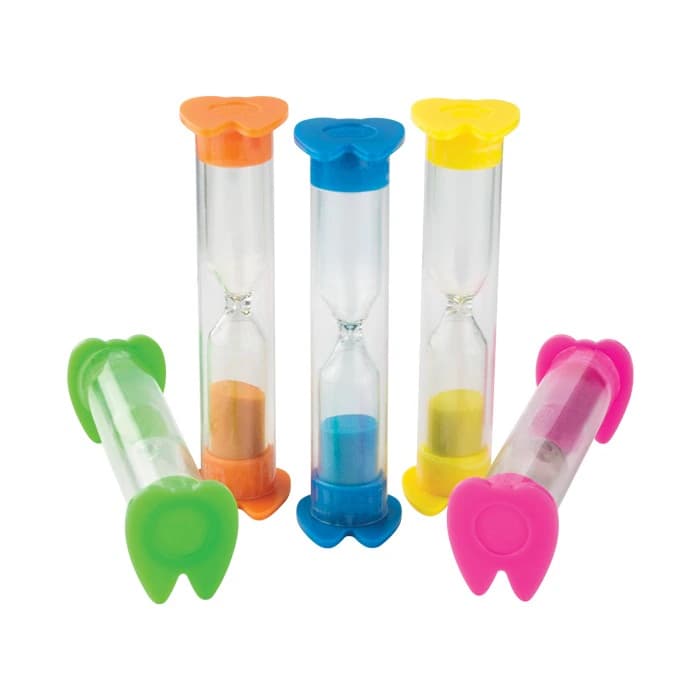 Sherman Specialty 3.5" Tooth-Shaped 3-Minute Brushing Timers, Assorted Colors, 50/Pack, S6343 - 3-Minute Tooth-Shaped Brushing Timers - Image 1