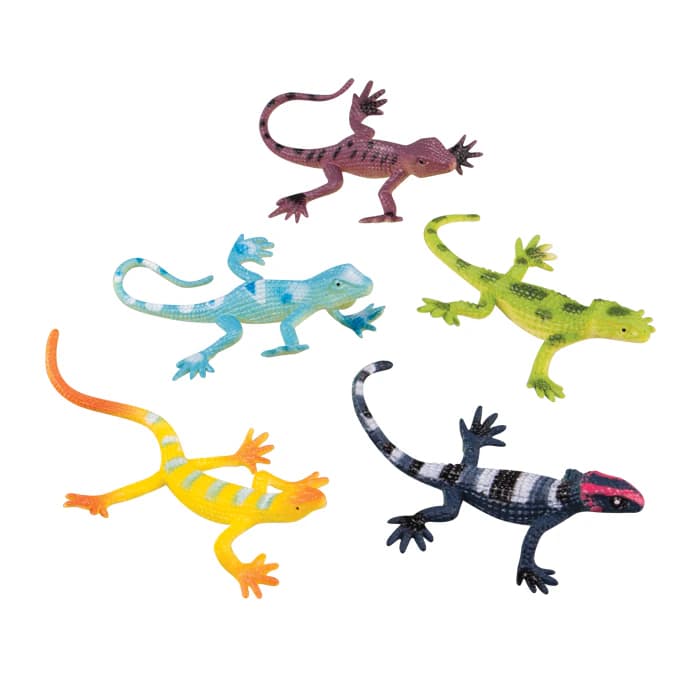 Toy Mix Painted Lizards, 3 in, Assorted Colors, 144/Box - Toy Mix Painted Lizards 3" - Image 1