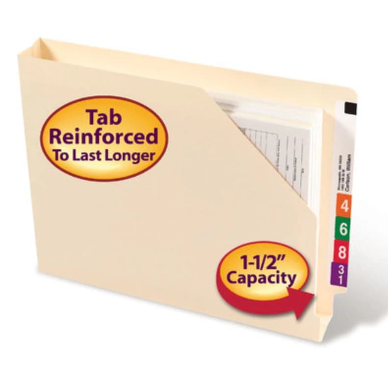 File Jacket 14 Pt Letter Size 1 1/2" Expansion 50/Box - File Jacket 14 Pt 1 1/2" Expnd - Image 1