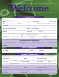 Adult Welcome Form 2-Sided, English, 8.5 in x 11 in, 100/Pk - Adult Welcome Form 2-Sided - Image 1
